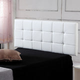 Mannus tufted bed head in white for a queen bed