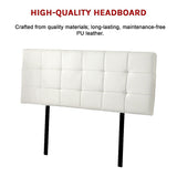 Mannus tufted bed head in white for a queen bed