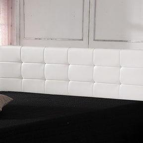 Mannus tufted bed head in white for a king bed