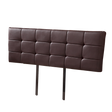 Mannus tufted bed head in brown for a king bed