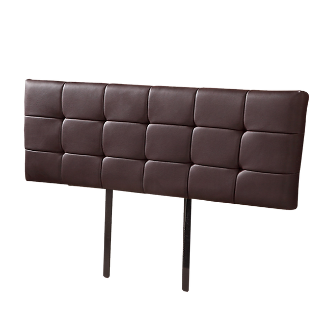 PU Leather King Bed Deluxe Headboard Bedhead - Brown