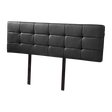 Mannus tufted bed head in black for a king bed