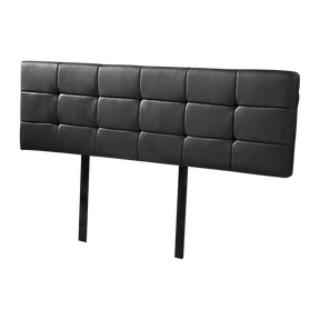 Mannus tufted bed head in black for a king bed