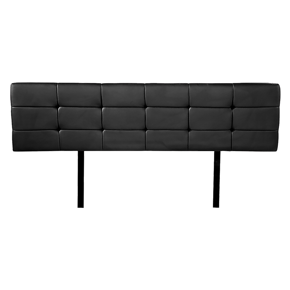 Mannus tufted bed head in black for a king bed