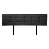 Mannus tufted bed head in black for a king bed
