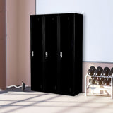 3-Door Side-by-Side Steel Storage Locker in Black - image 2