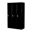 3-Door Side-by-Side Steel Storage Locker in Black - image 1