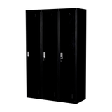 3-Door Side-by-Side Steel Storage Locker in Black - image 1