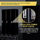 3-Door Side-by-Side Steel Storage Locker in Black - image 6