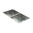 Handmade stainless steel double bowl kitchen sink 865x440mm