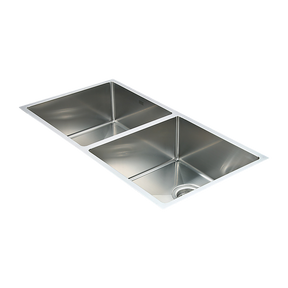 Handmade stainless steel double bowl kitchen sink 865x440mm