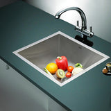 Handmade stainless steel kitchen and laundry sink 510x450mm