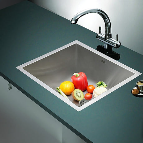 Handmade stainless steel kitchen and laundry sink 510x450mm