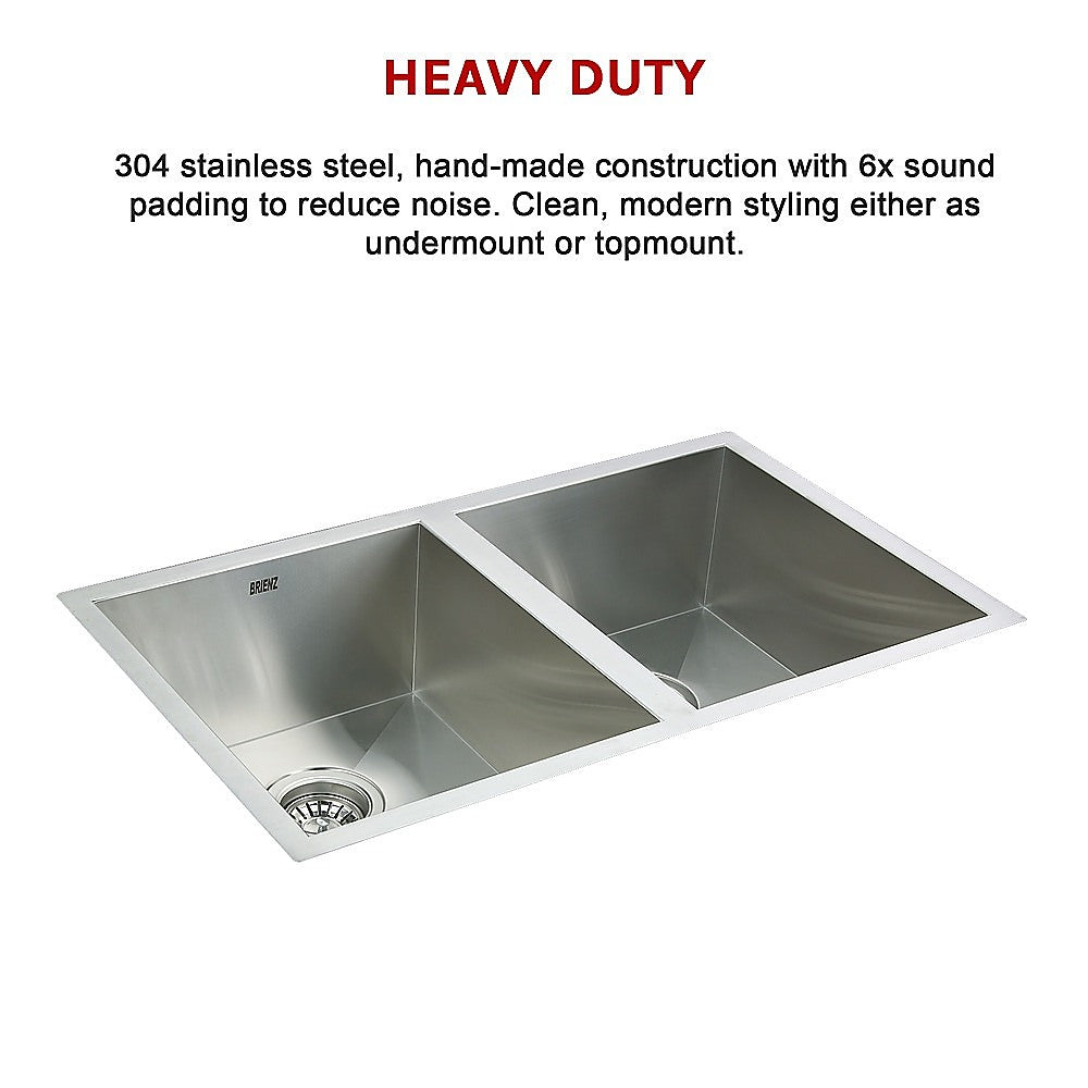 Handmade stainless steel kitchen sink 770x450mm