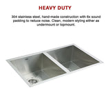 Handmade stainless steel kitchen sink 770x450mm