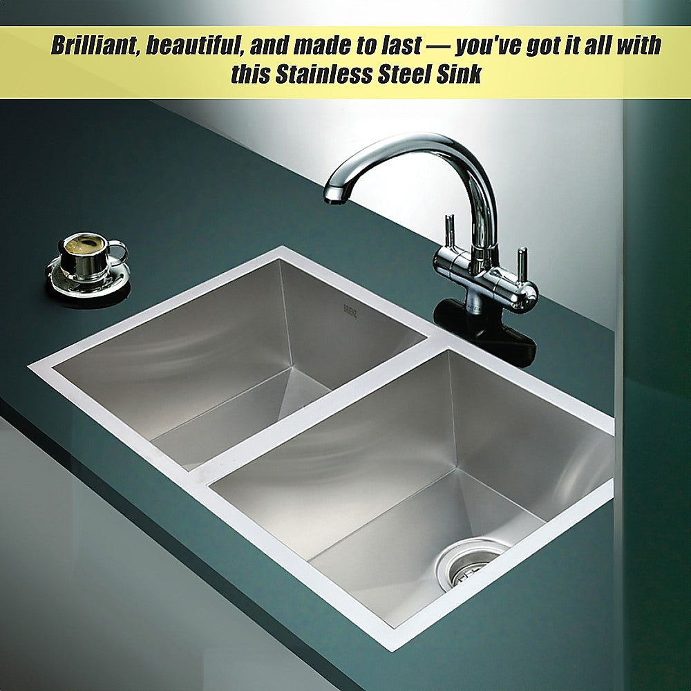 Handmade stainless steel kitchen sink 770x450mm