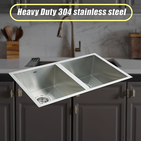 Handmade stainless steel kitchen sink 770x450mm
