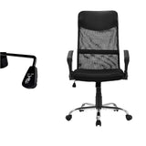 Lancelin black faux leather and mesh executive office chair, view 4
