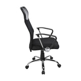 Lancelin black faux leather and mesh executive office chair, view 6