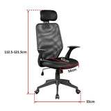 Ergonomic Black Mesh Office Chair with Integrated Headrest — Allure Home Collections