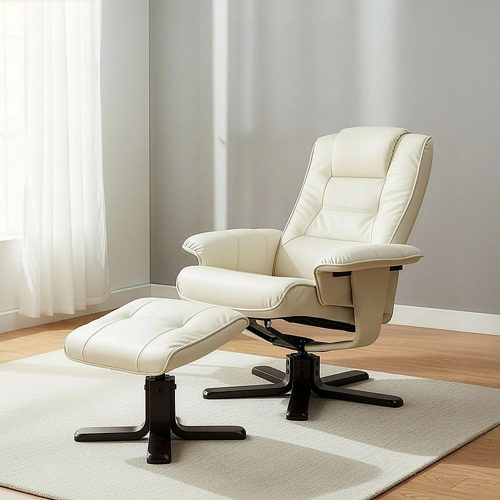 Yandoit Massage Recliner Chair, Cream