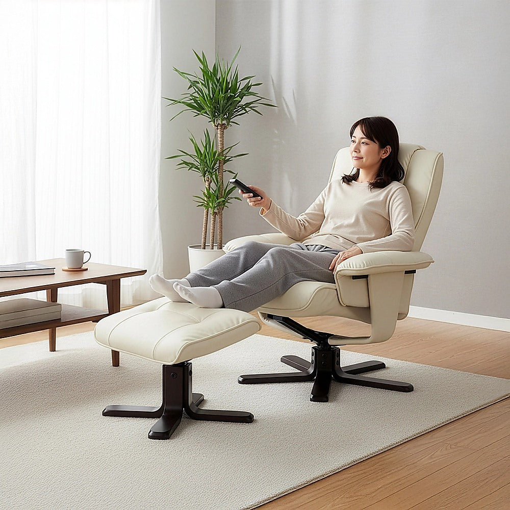 Yandoit Massage Recliner Chair, Cream
