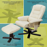 Yandoit Massage Recliner Chair, Cream