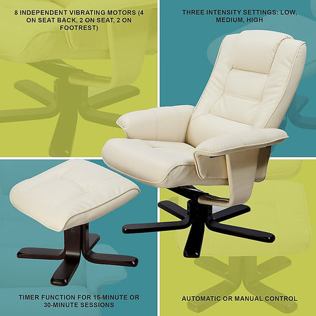 Yandoit Massage Recliner Chair, Cream
