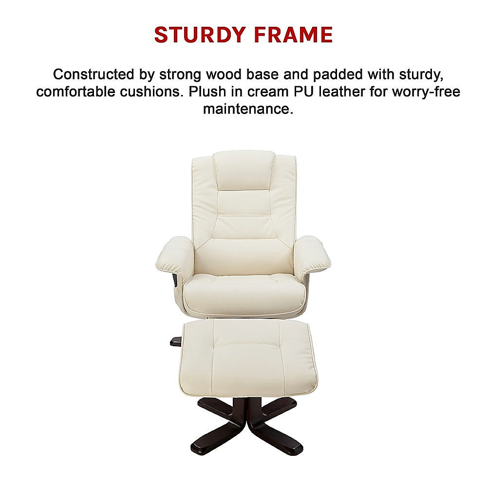 Yandoit Massage Recliner Chair, Cream