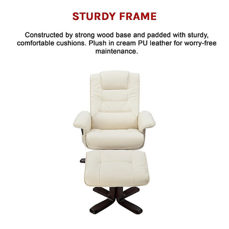 Yandoit Massage Recliner Chair, Cream