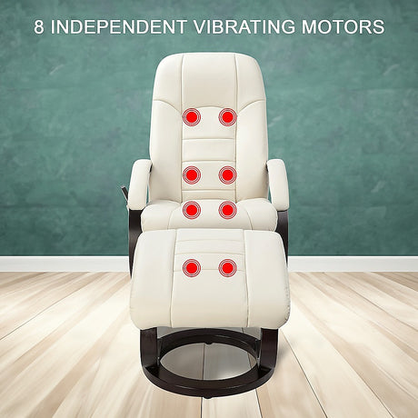 Musk Deluxe Massage Recliner Chair, Cream