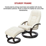 Musk Deluxe Massage Recliner Chair, Cream