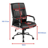 Gingin black faux leather executive office chair with chrome base