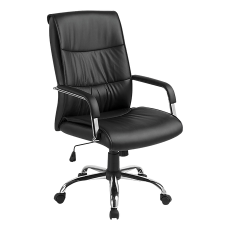 Executive PU Leather Office Chair with Lumbar Support