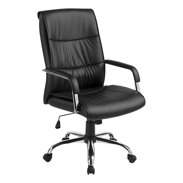 Executive PU Leather Office Chair with Lumbar Support
