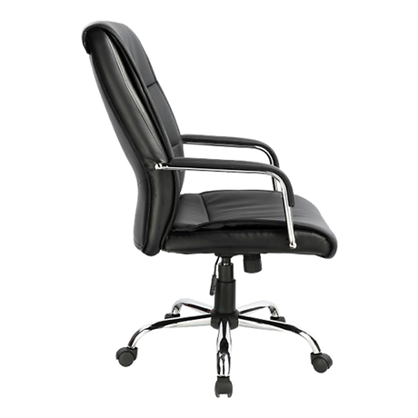 Executive PU Leather Office Chair with Lumbar Support