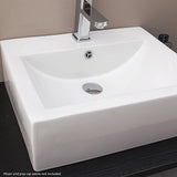 White rectangular ceramic above counter basin, 520mm