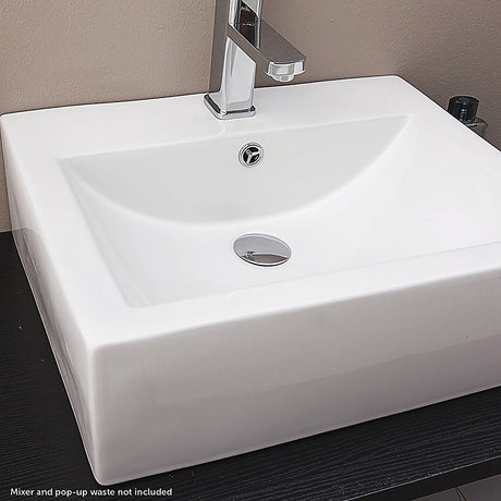 White rectangular ceramic above counter basin, 520mm