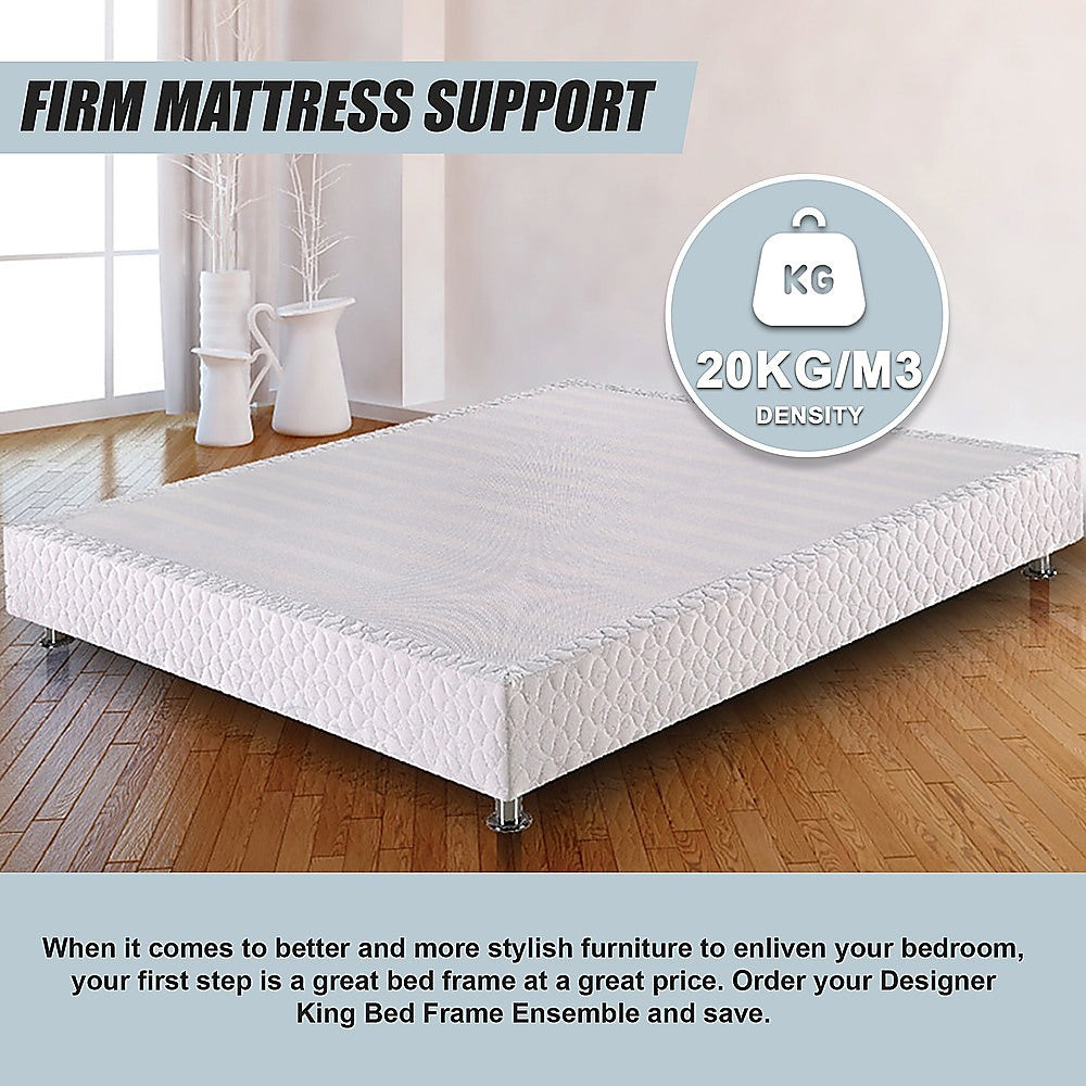 King ensemble bed base assembly detail — Allure Home Collections