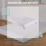 King bed base showing underbed clearance and legs — Allure Home Collections