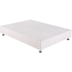 Salerno White Queen bed frame in a modern bedroom