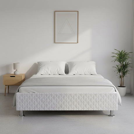 Salerno Double Ensemble Bed Base, White