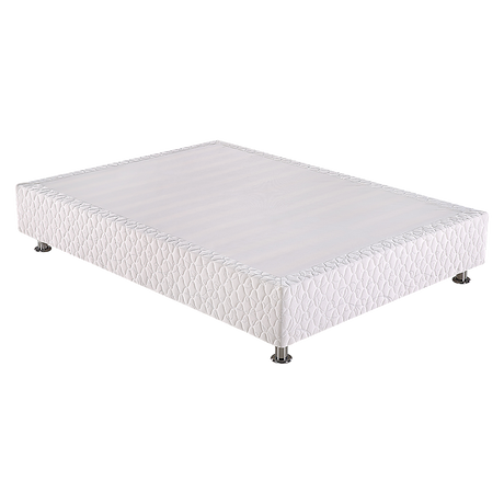 Salerno White Double bed frame in a modern bedroom