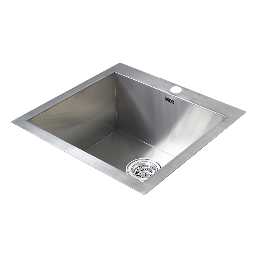 Handmade stainless steel kitchen and laundry sink 530x505mm