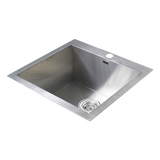 Handmade stainless steel kitchen and laundry sink 530x505mm