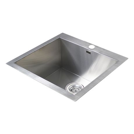Handmade stainless steel kitchen and laundry sink 530x505mm