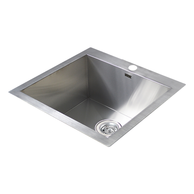 Handmade stainless steel kitchen and laundry sink 530x505mm