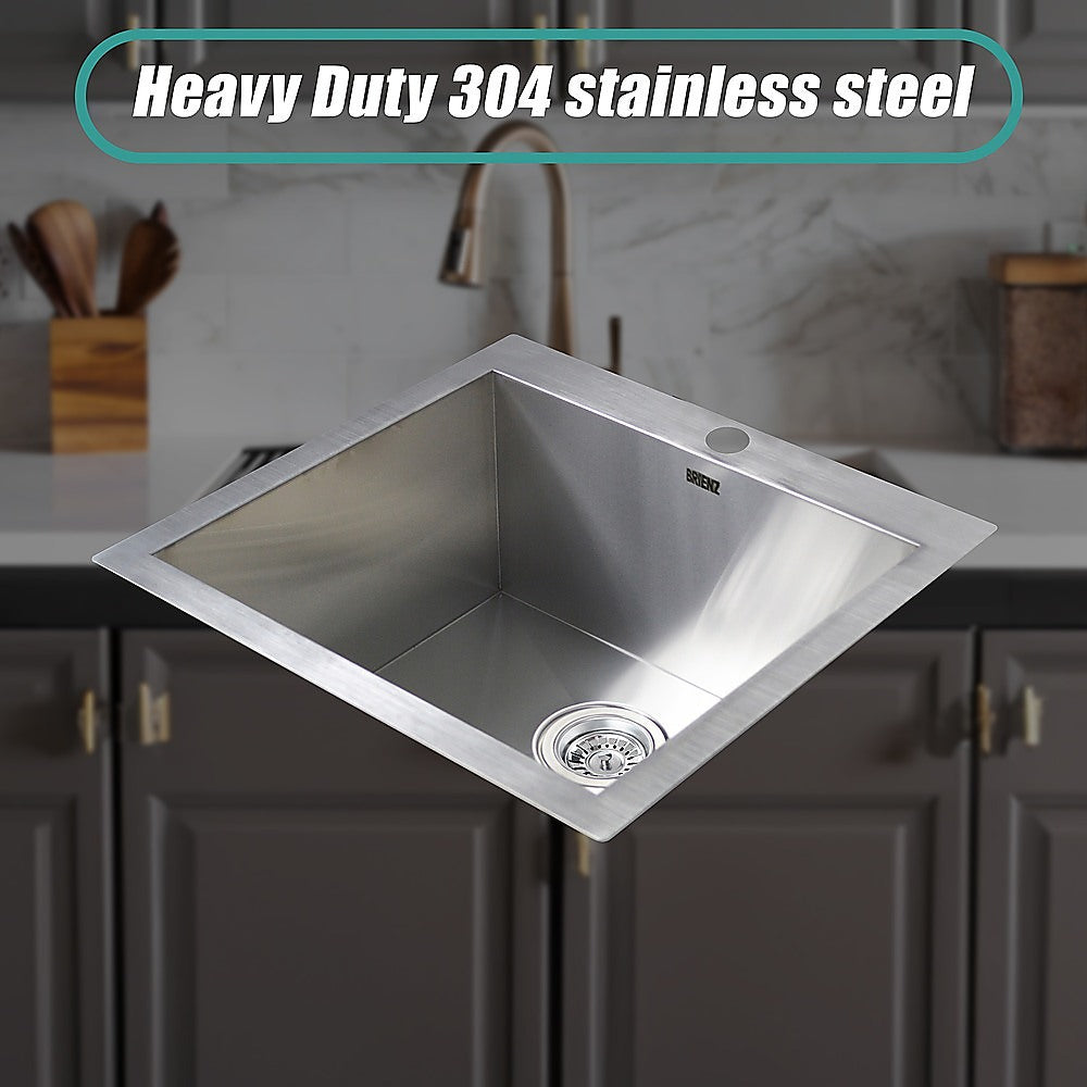 Handmade stainless steel kitchen and laundry sink 530x505mm