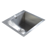 Handmade stainless steel kitchen and laundry sink 530x505mm