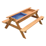 Sand and water wooden picnic table for kids